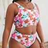 2025 Plus Size Print Sling Swimsuit - Women's Beach Bikini