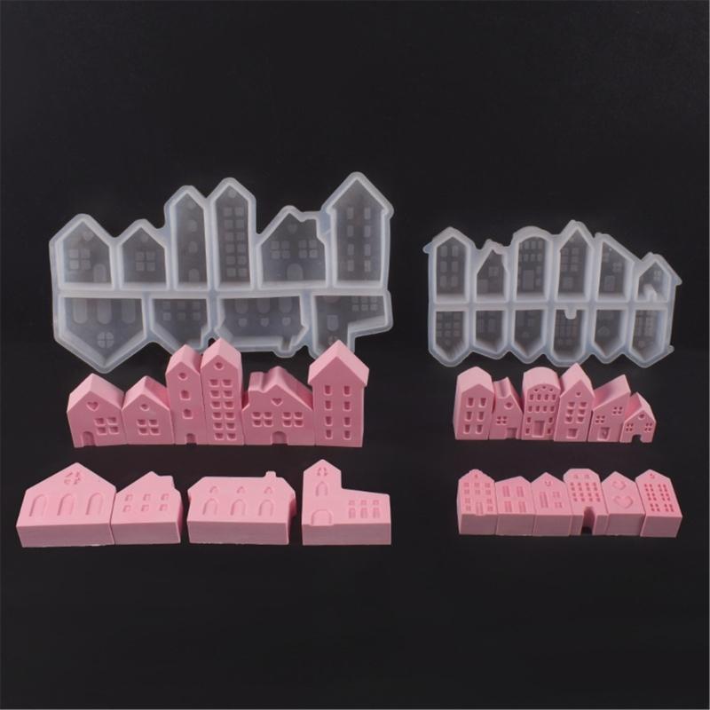 Modisches Haus, stabiles Silikon-Schlüsselanhänger-Form-Set, Bastelzubehör, Epoxidharz-Buchstabenanhänger zum Personalisieren von Schmuck