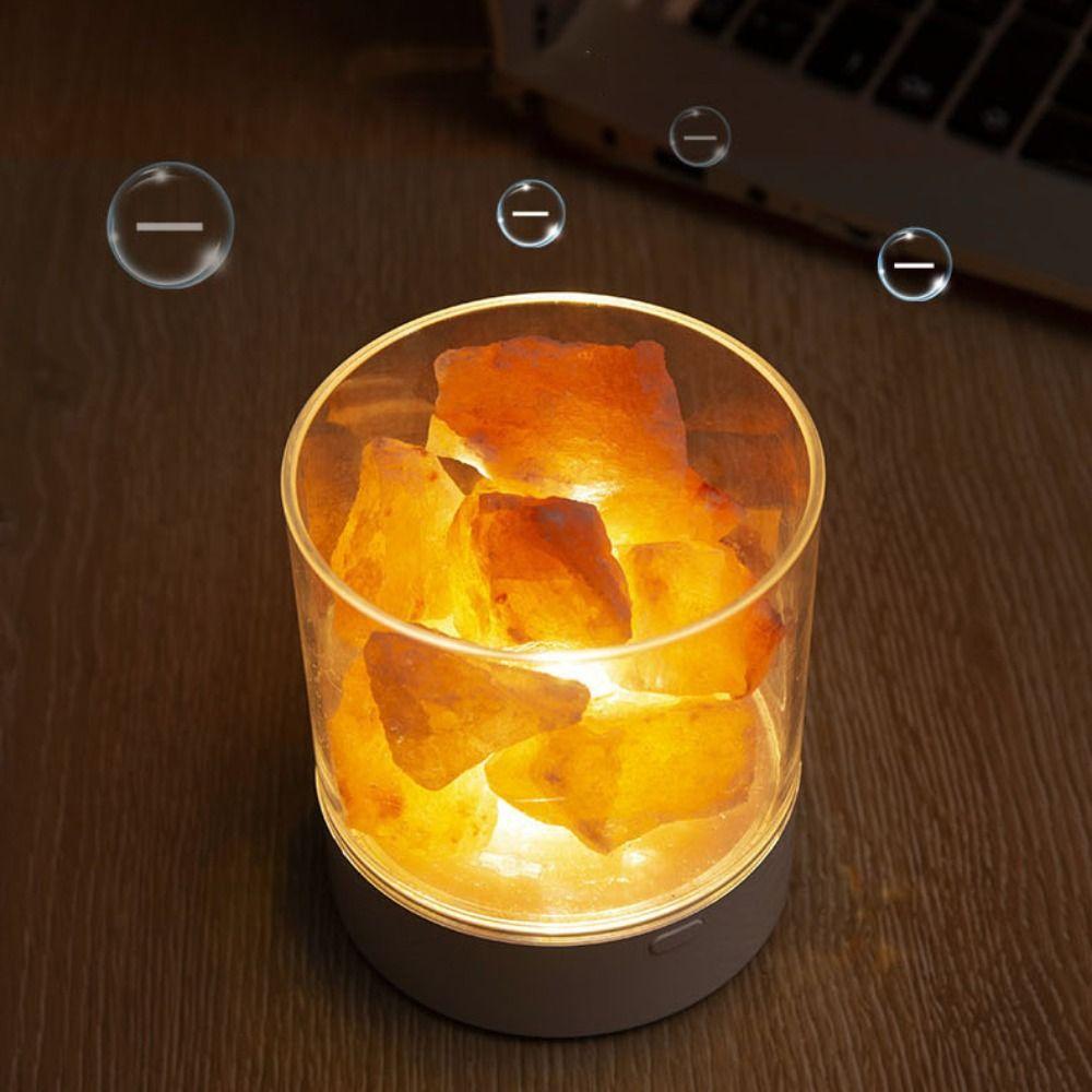 Natural Night Light 7 Color Lights LED Table Light Unique Crafts Table Lava Lamp  Christmas