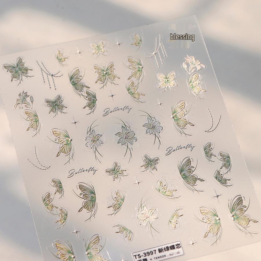 TENSOR Luxury Butterfly Glass Nail Stickers - M-885