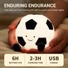 Cute Football LED Night Light Silicone Pat Sensor Rechargeable Bedside Lamp Kids Gift Soccer Ball Warm Light