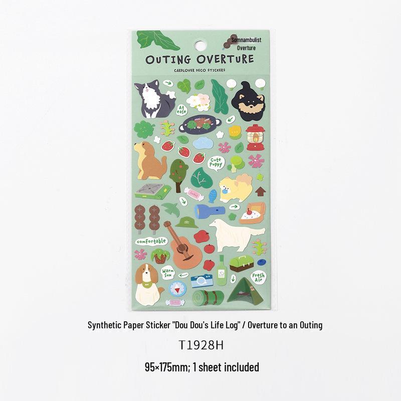 Scenery Sticker: Doudou Life Log Decorative Elements for Journals and Collages