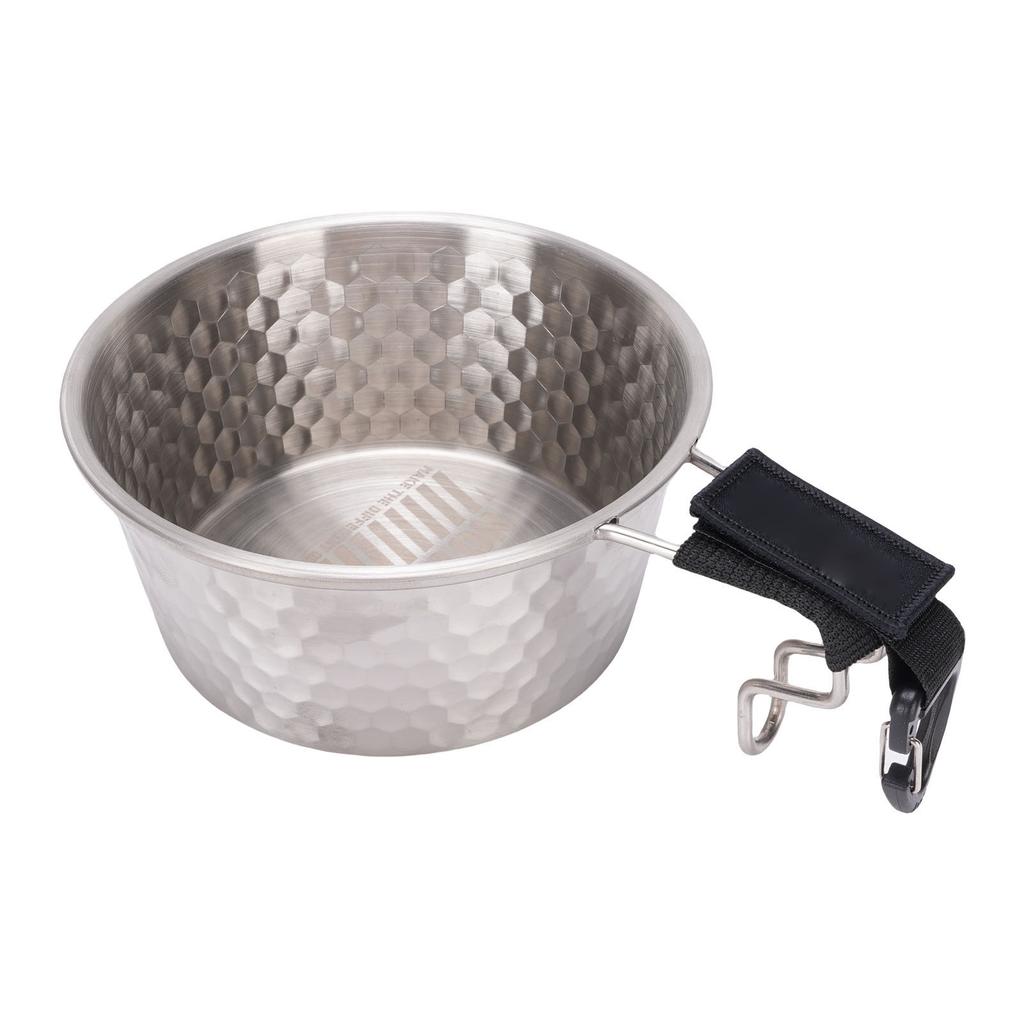 Camping Bowl with Handle 304 Stainless Steel Portable Outdoor Rice Bowl Camping Tableware for RV