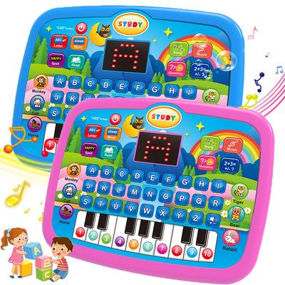 Tablette éducative pour enfants non toxique, jouet pour l'apprentissage de la lecture, des mathématiques et de la musique, sert également de clavier électronique, cadeau d'anniversaire ou de Noël
