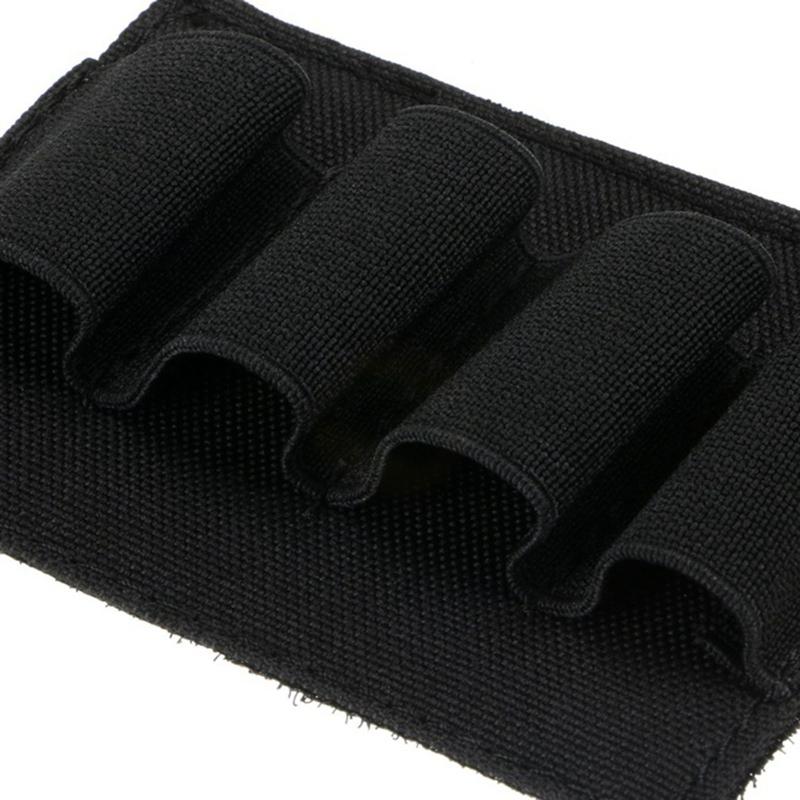 Battery Holder Elastic Storage Bag Hook and Loop Tactical-Bullet for Shell Holder Bag for Flashlight Shotgun Shells