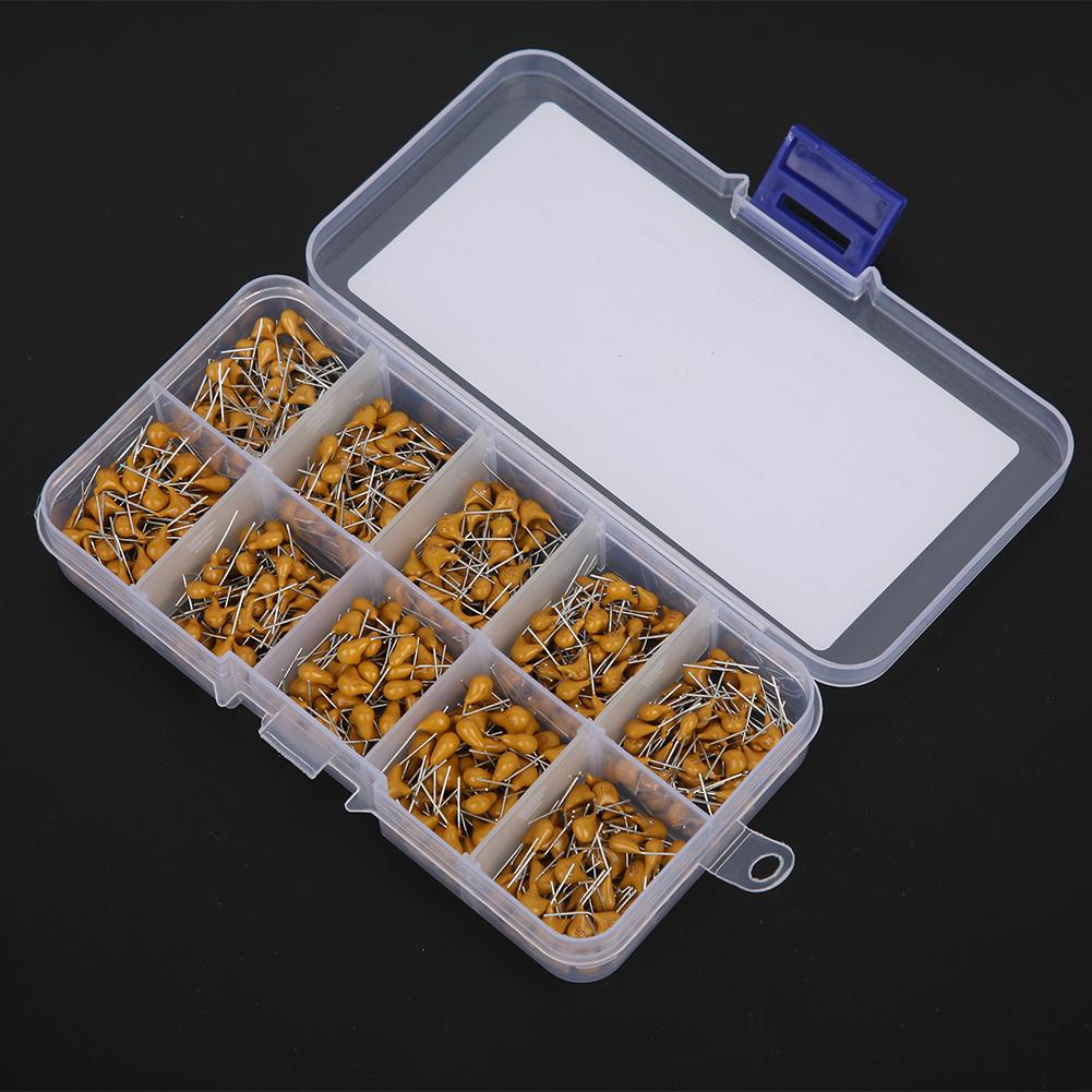500Pcs Ceramic Capacitor Kit Multilayer Assortment 0.1uF10uF Supplies Electronic Components