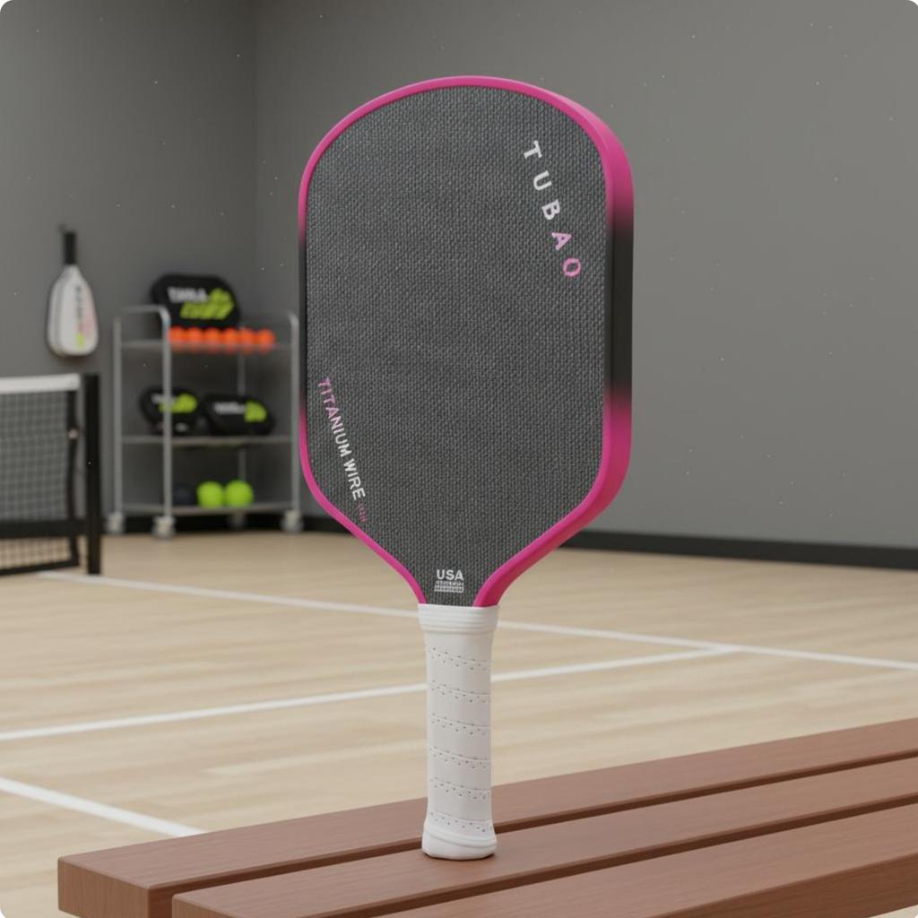 Pickleball Paddle Lightweight Design Metal Alloy Wire Pickleball Paddle Sports Equipment Shock Absorption Ergonomic Extended