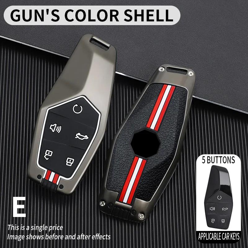 

Interior Mouldings Zinc Alloy Car Key Case Bag For MG ONE 2022 2023 2024 Keyless Entry Smart Remote Protection Shell