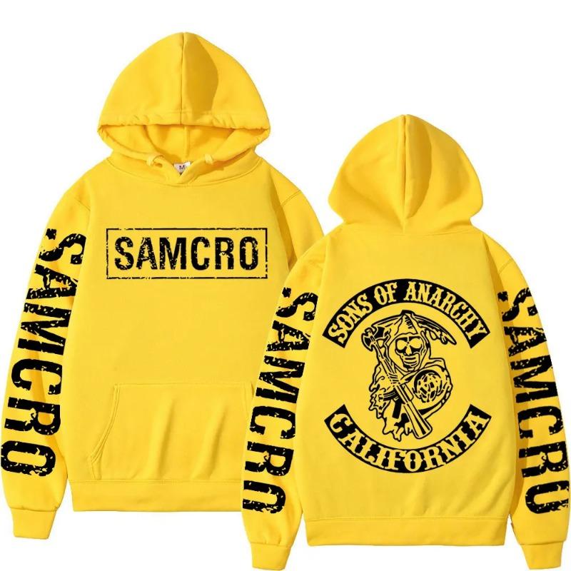 Sons of Anarchy Bedruckter Hoodie, Herren und Damen Gothic Retro Fleece Sweatshirt, Herbst und Winter Mode Lässiger Pullover