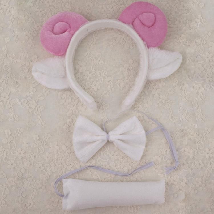 Kids Animal Costume Sheep Ears Headbands Bowtie,Tail,Tutus Glove 1/3/4/5pcs