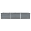 Raised Garden Bed Galvanized Steel 240 X 80 X 45 Cm Grey