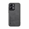 KEYSION Luxury Retro PU Leather Phone Case for Redmi 17 5G Soft Silicone+PC Shockproof Phone Cover for Xiaomi Redmi 17 4G 5G