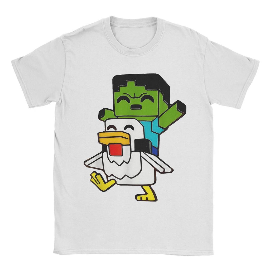 Printed Steve's Lava Chicken Pixel 2025 Movie T Shirt for Men Women 100% Cotton Tee Shirt Short Sleeve Clothing