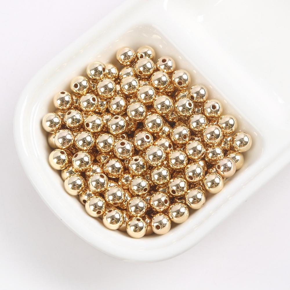 3-10Mmccb Smooth Round Beads Straight Hole Round Beads Plastic Beads Spacer Beads Diy Bracelet Necklace Beads Jewelry Accessories