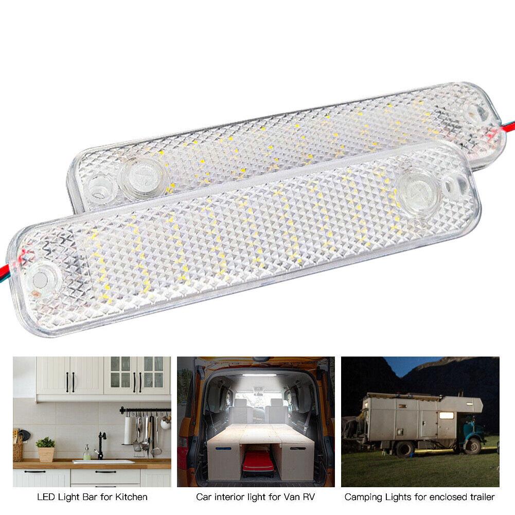 1/2pcs Car LED Dome Light 36LED 12V-85V Truck Interior Light with Switch Night Reading Ceiling Light for RV Motorhomes Marine