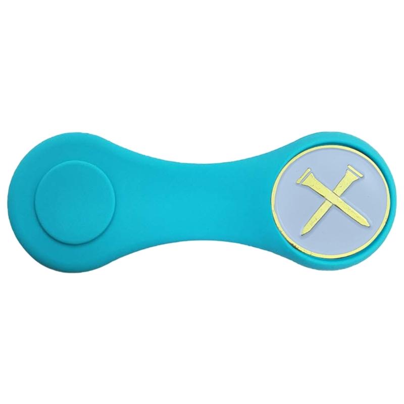 Silikon Golfball Markierer Hutclip Abnehmbarer Ball Markierer Halter Silikon Kappen Klemmen mit Magnet für Golfer Damen Herren