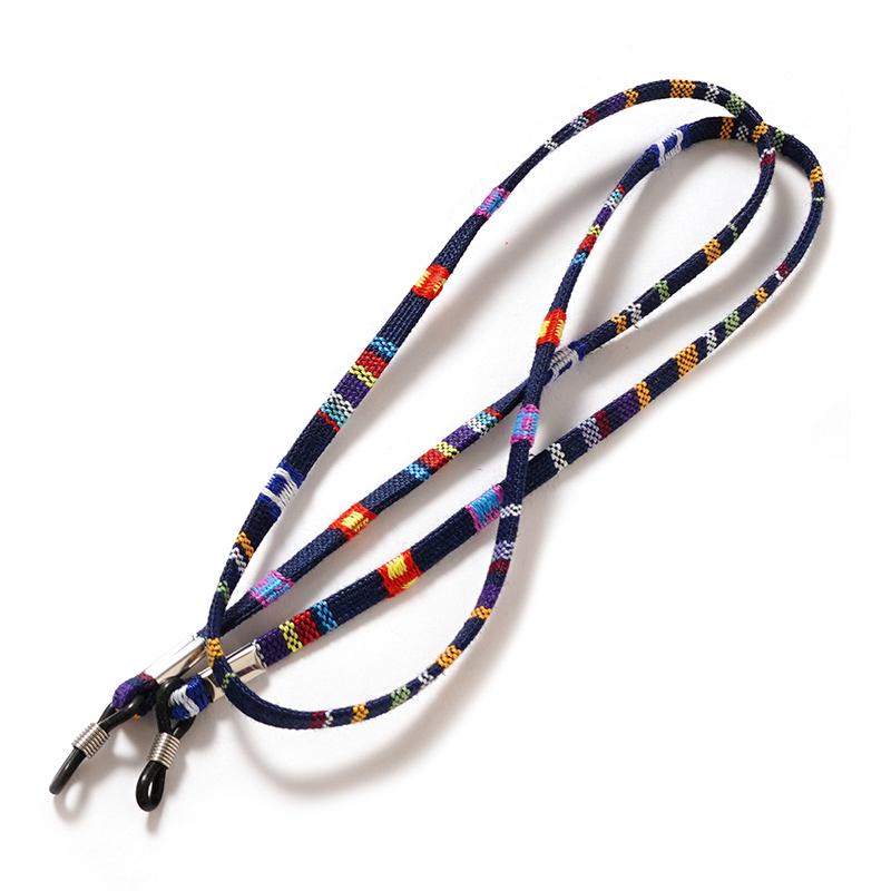 Y2K Baumwoll-Brillenband, Sonnenbrillenhalter, Kordel, rutschfeste Lesebrillenkette, Halsband, Brillenband