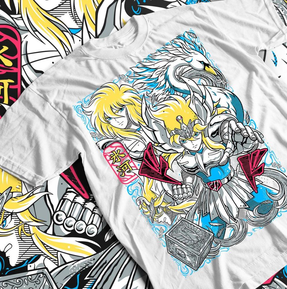Cisne Hyoga Unisex Tee, Saint Seiya Anime Shirt, Swan Constellation Gift.
