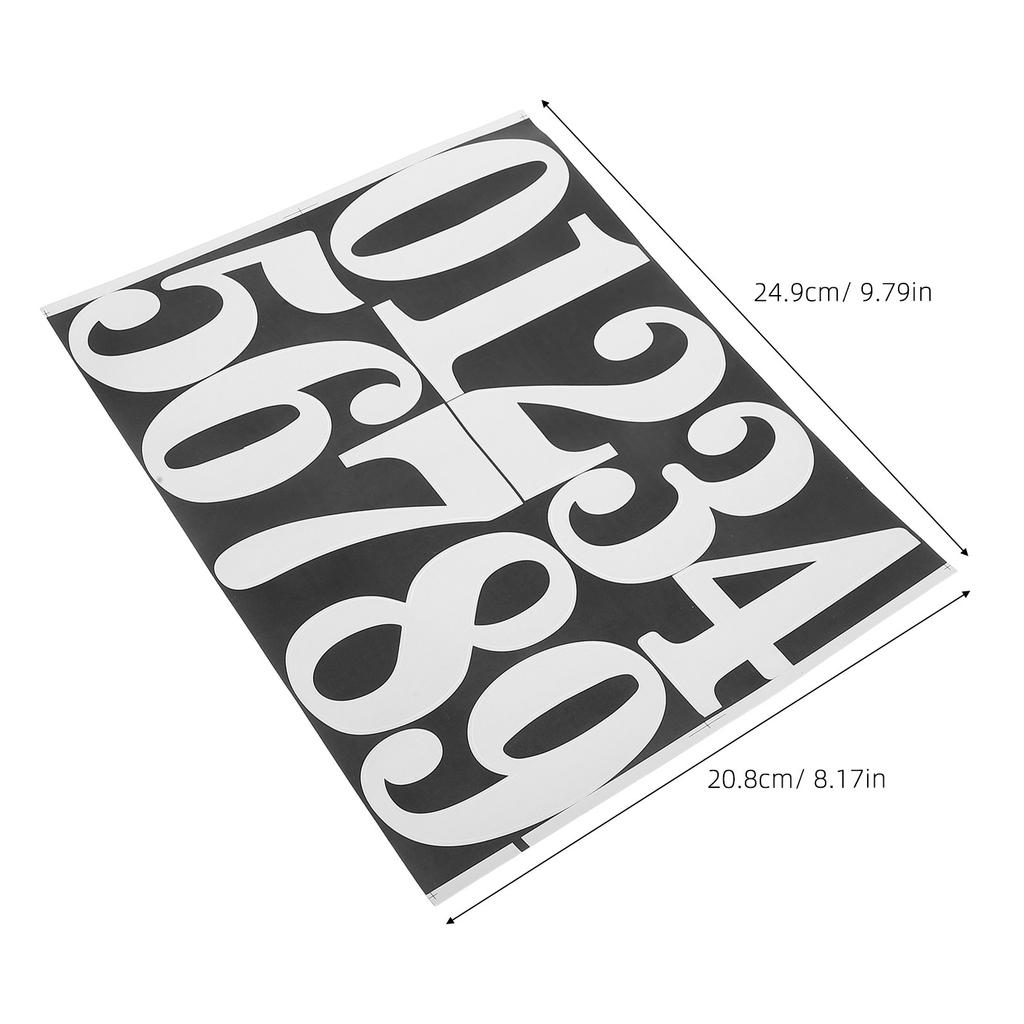 8Sets Mailbox Number Stickers Self-Adhesive Waterproof Paper Address Numbers 0-9 Outdoor Door Number Labels Home Apartment