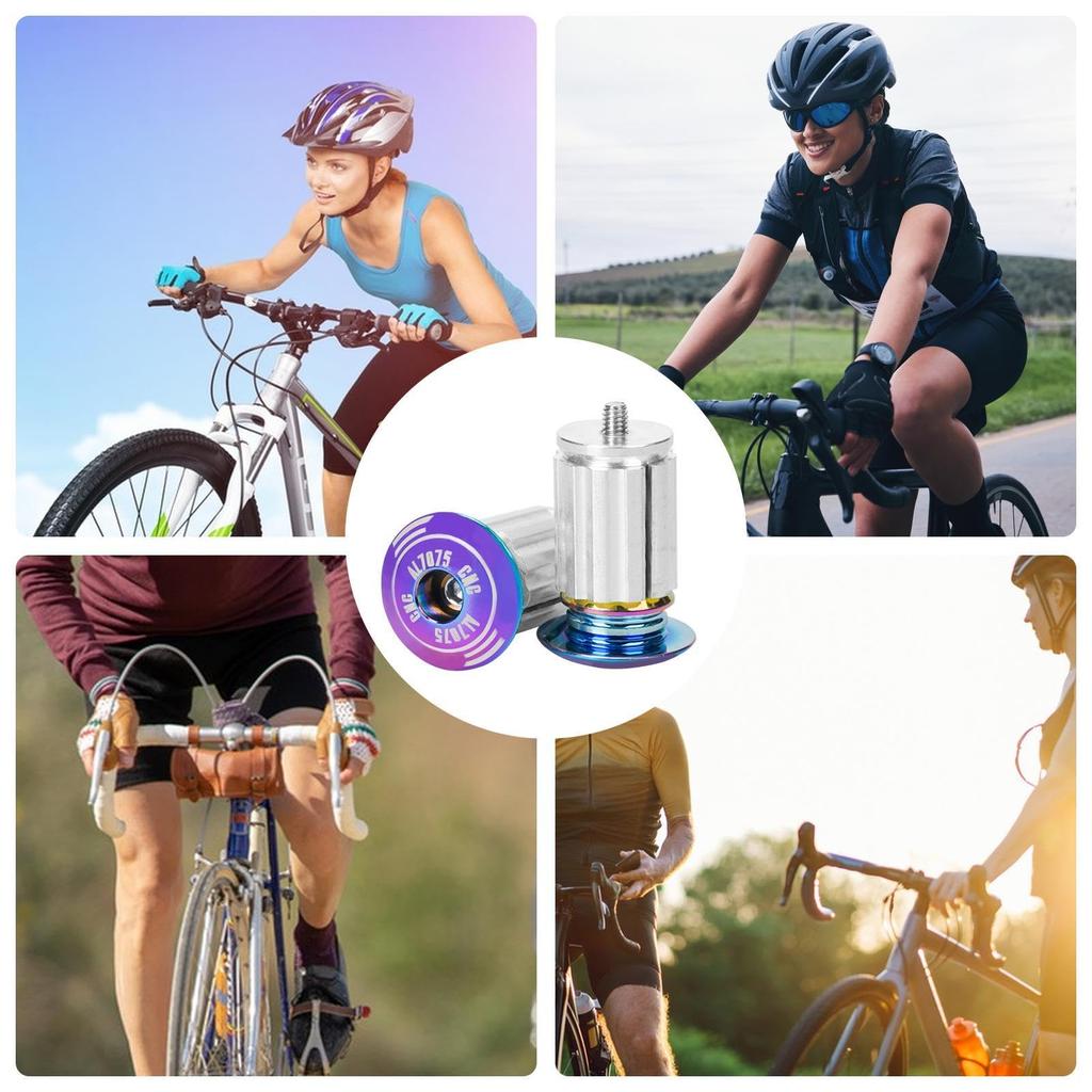 Handlebar End Plugs - 1 Pair of Aluminum Alloy Handlebar Ends | Multi Color