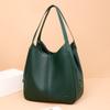 3 Layer Large Capacity Soft Leather Shoulder Crossbody Bag For Women 2022 Vintage Laidies Handbags Designer Female Messenger Sac