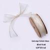 4cm Gold Edge Fishtail Yarn Ribbon for Floral Bouquets, Cake Decorations, Gift Bows, and DIY Projects.