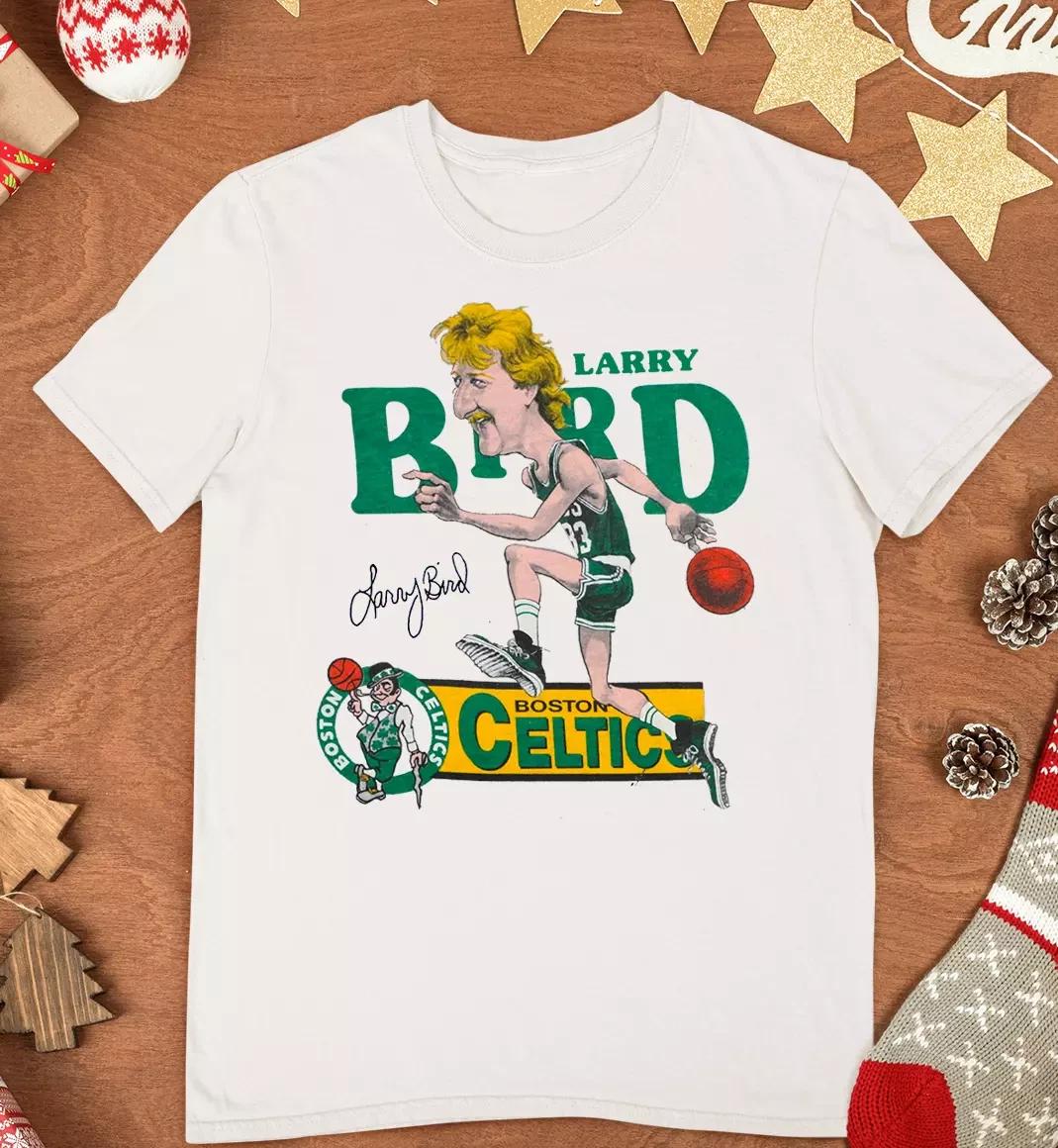 Larry Bird Vintage 1980s Boston White Men S-234XL T-shirt 2XL