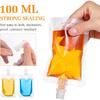 Yardwe Drink Pouches Plastic Flask, 3.5oz/100ml Juice Pouches for Adults, Reusable Drink Bags with Funnel for Outdoor Travel, 100PCS