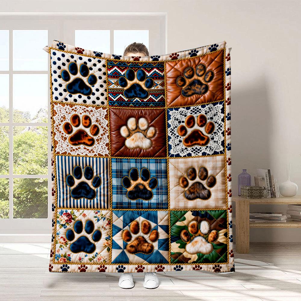 Flat/2D Digital Print Colorful Cute Dinosaur Themed Flannel Throw Blanket, Soft, Warm, and Comfortable