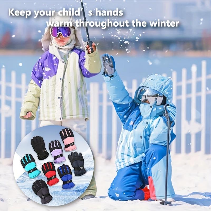 [Non-slip] Children's Ski Gloves | A Pair | Thickened Non-slip | Winter Outdoor Sports and Cycling | Suitable for Children Over 3 Years Old