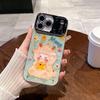 Cartoon Bear & Little Lamb iPhone 17 Pro Max Blue Light Stand Phone Case - New for Women