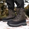 Winter High-Top Men's Snow Boots with Fleece Lining Thickened Waterproof Non-Slip Warm Fur and Cold-Resistant Cotton Shoes