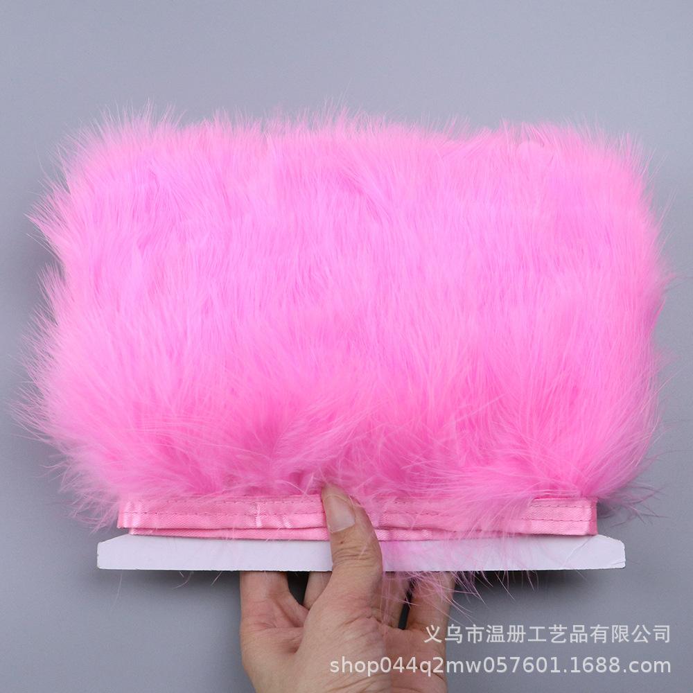 Encryption 8-10Cm Vascular Flannel Edge Clothing Accessories Material Colored Turkey Fluff Skirt Headdress