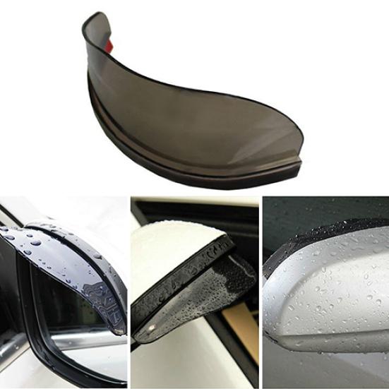 2 peças espelho lateral universal retrovisor transparente preto chuva neve escudo para caminhão de carro