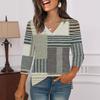 3/4 Ermskjorter For Kvinner Trykk Grafiske T-skjorter Bluser Casual Pluss Størrelse Basis Topper Pullover