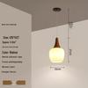 Modern Solid Wood Pendant Lamp with Three Heads, Walnut Finish, Japanese Style for Dining Rooms and Bars.