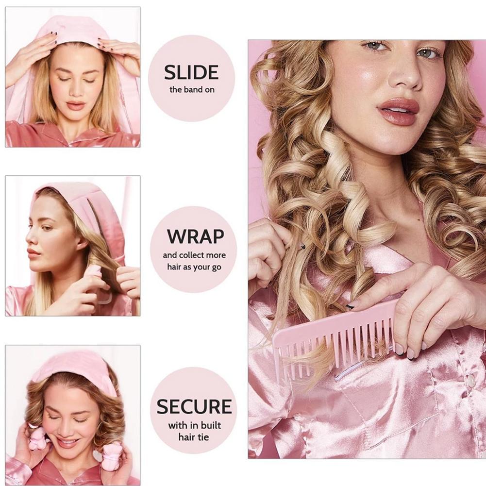 Heatless Curling Rod Hair Accessories Hair Band Ribbon Silk Curling Iron Lazy Curls Sleeping Soft Curling Iron Styling Tool