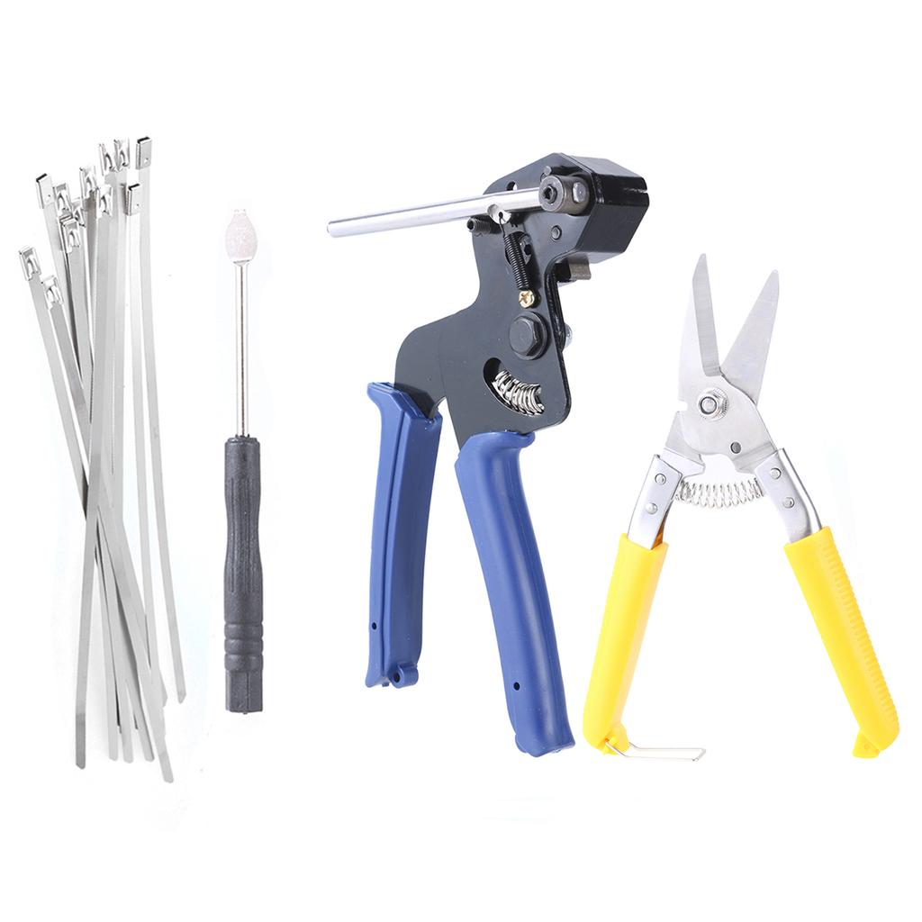 Stainless Steel Cable Tie Guns Wrap Tool Metal Zips Tie Tightener Tensioning & Cutting Functional Cable Tie Guns