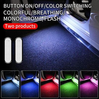 Car Door Lights LED Welcome Light Magnetic Control USB Charging Auto Open Door Safe Anti-collision Emergency Signal Lamp