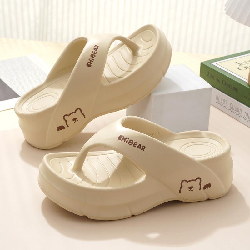Flip-flops Women Wear Thick-soled Non-slip and Wear-resistant Sandals EVA Home Stepping On Shit Versatile High-end Slippers In Summer