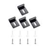 Convenient Mounting Solution Square Glass Clamps Glass Clamps Simple Install Hardware Set for Bathroom & Office Glass