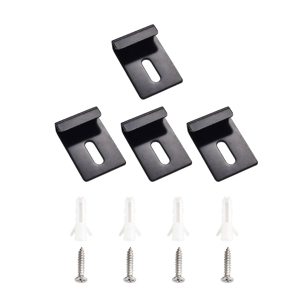 Convenient Mounting Solution Square Glass Clamps Glass Clamps Simple Install Hardware Set for Bathroom & Office Glass