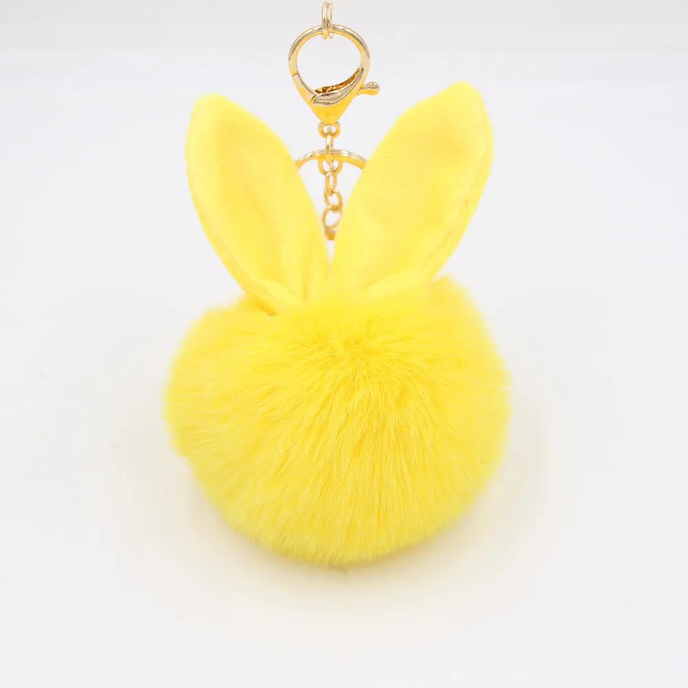 Rabbit Ear Hair Ball Keychain Pendant Plush Pendant Imitation Fur Bag Jewelry Fury Ball