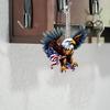 Eagle Acrylic Car Ornament - 2D Flat Rearview Mirror Pendant & Keychain - Stylish Home & Auto Decor for Patriotic & Nature Lovers