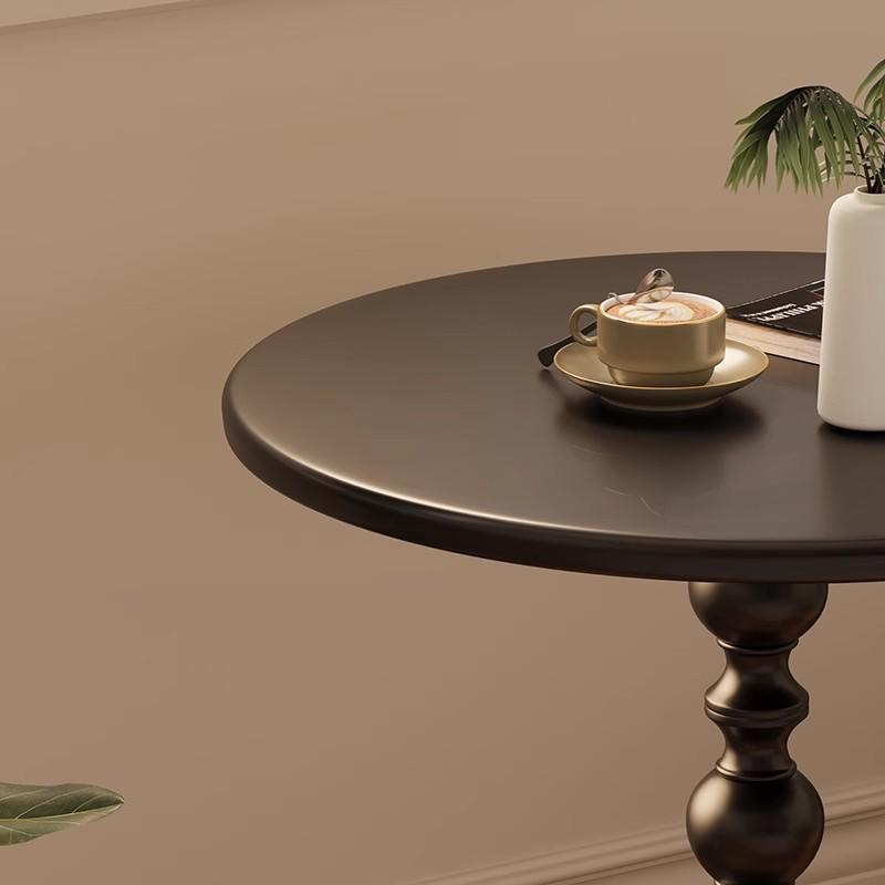 French Creative Black Bedside Table with Storage