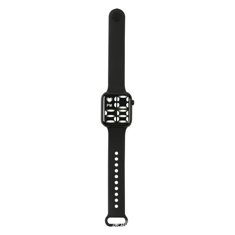 Key white LED electronic watch small square movement bright light personality wind trend electronic watch student couple LED electronic watch