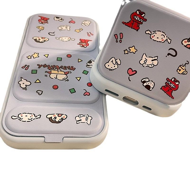 Crayon Shin-chan Silicone Soft Phone Case with Folding Stand for IPhone 16 Pro Max 15 14 13 Cartoon Protective Cover