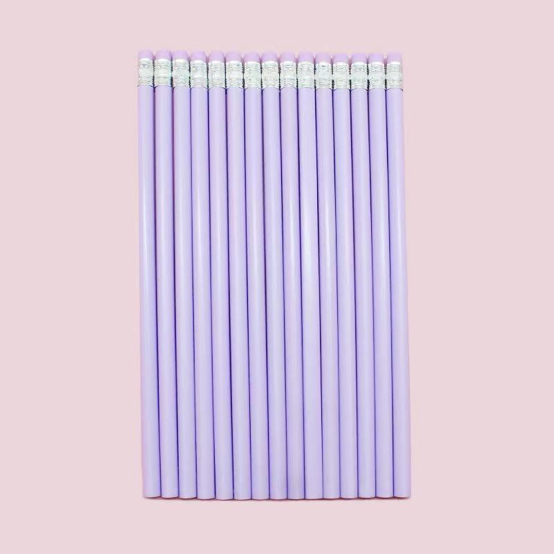 Macaron Triangular Bar Hb Pencil With Eraser Tip For Students Sketching