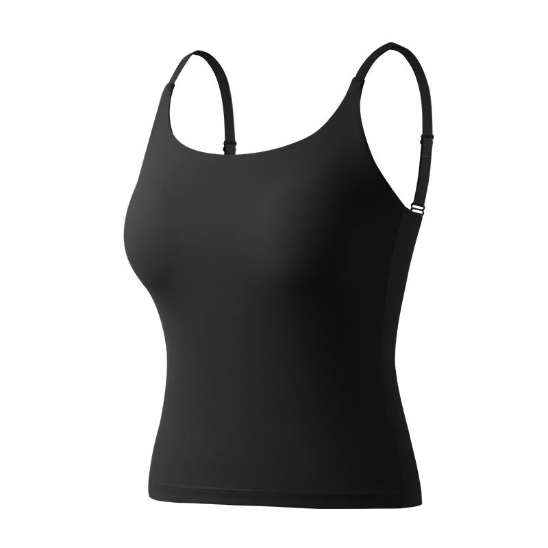 Popular seamless beauty back sling vest women's inner with chest pad summer thin one-piece no-wear bra