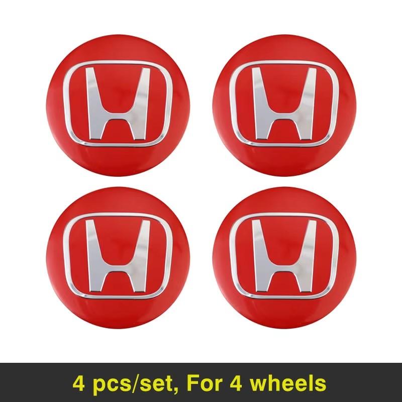 

4Pcs 56mm Car Emblem Wheel Center Hub Cap Stickers For Honda Civic Fit Jazz Accord Pilot CRV Odyssey Passport City Shuttle HRV V